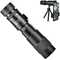 kylew 4K 10-300X40mm Super Teleobjetivo Zoom Telescopio Monocular Impermeable Portátil Al Aire Libre de Alta Potencia HD…